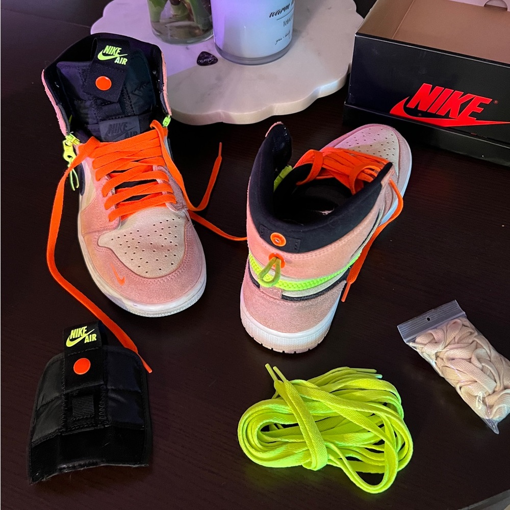 Air Jordan 1 switch - Apricot Agate Black - Lemon Drop - Men’s size 7.5